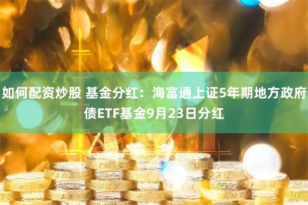 如何配资炒股 基金分红：海富通上证5年期地方政府债ETF基金9月23日分红