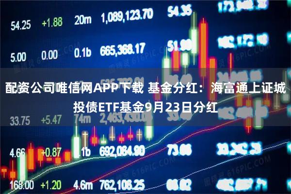 配资公司唯信网APP下载 基金分红：海富通上证城投债ETF基金9月23日分红