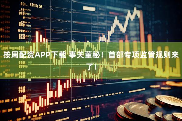 按周配资APP下载 事关董秘！首部专项监管规则来了！