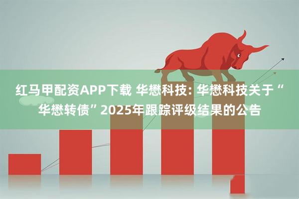 红马甲配资APP下载 华懋科技: 华懋科技关于“华懋转债”2025年跟踪评级结果的公告