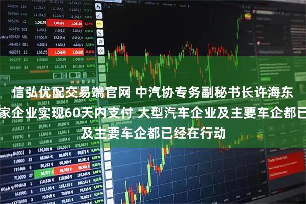 信弘优配交易端官网 中汽协专务副秘书长许海东：已有三家企业实现60天内支付 大型汽车企业及主要车企都已经在行动